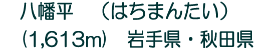 八幡平山頂駐車場〜見返峠〜 八幡平〜八幡平頂上駐車場
